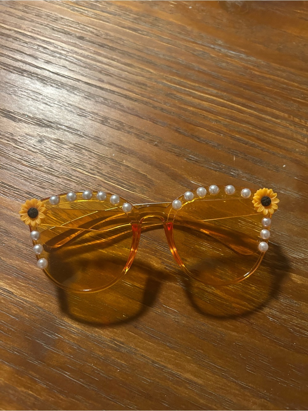 Yellow Sunflower Pearl Sunglasses